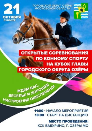 Открытые соревнования по конному спорту на Кубок главы г.о. Озёры